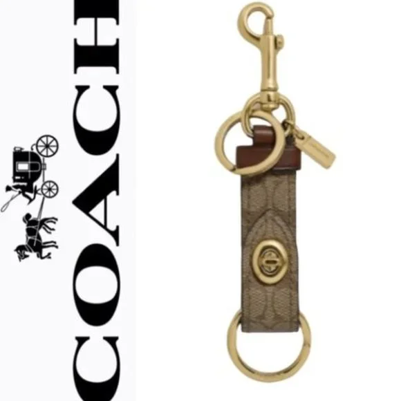 Coach Trigger Snap signature Bag Charm. New! - Picture 1 of 1
